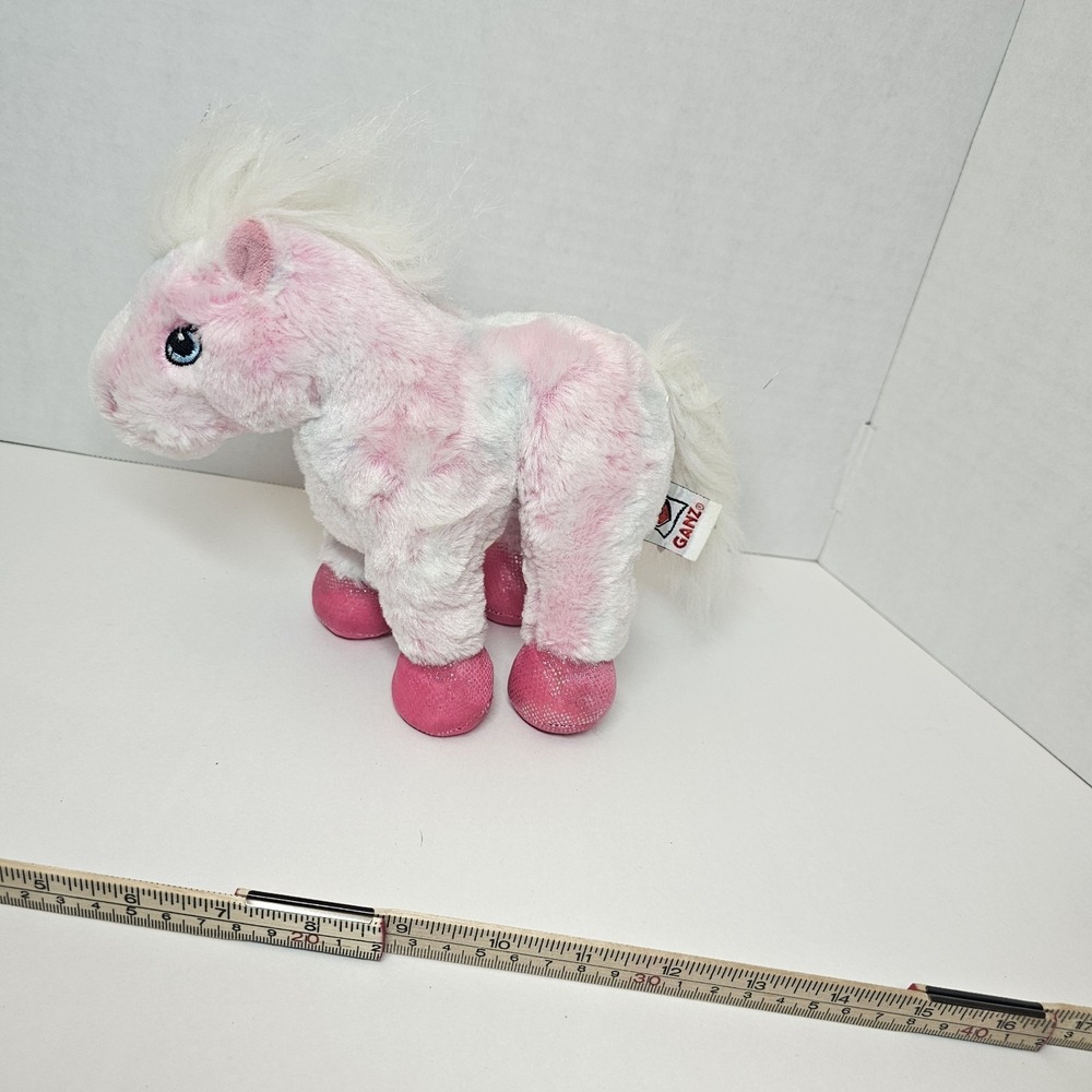 Ganz Webkinz Pink Pony HM117 Plush Stuffed Animal Toy Pink Horse, 7" No Code - Picture 5 of 10